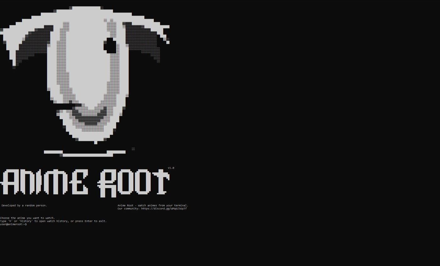 AnimeRoot Terminal Layout